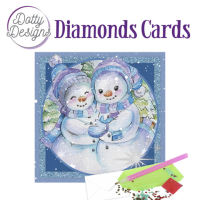 D0tty Design® - Set van 4 diamond painting kerstkaarten 15x15cm (set 17)